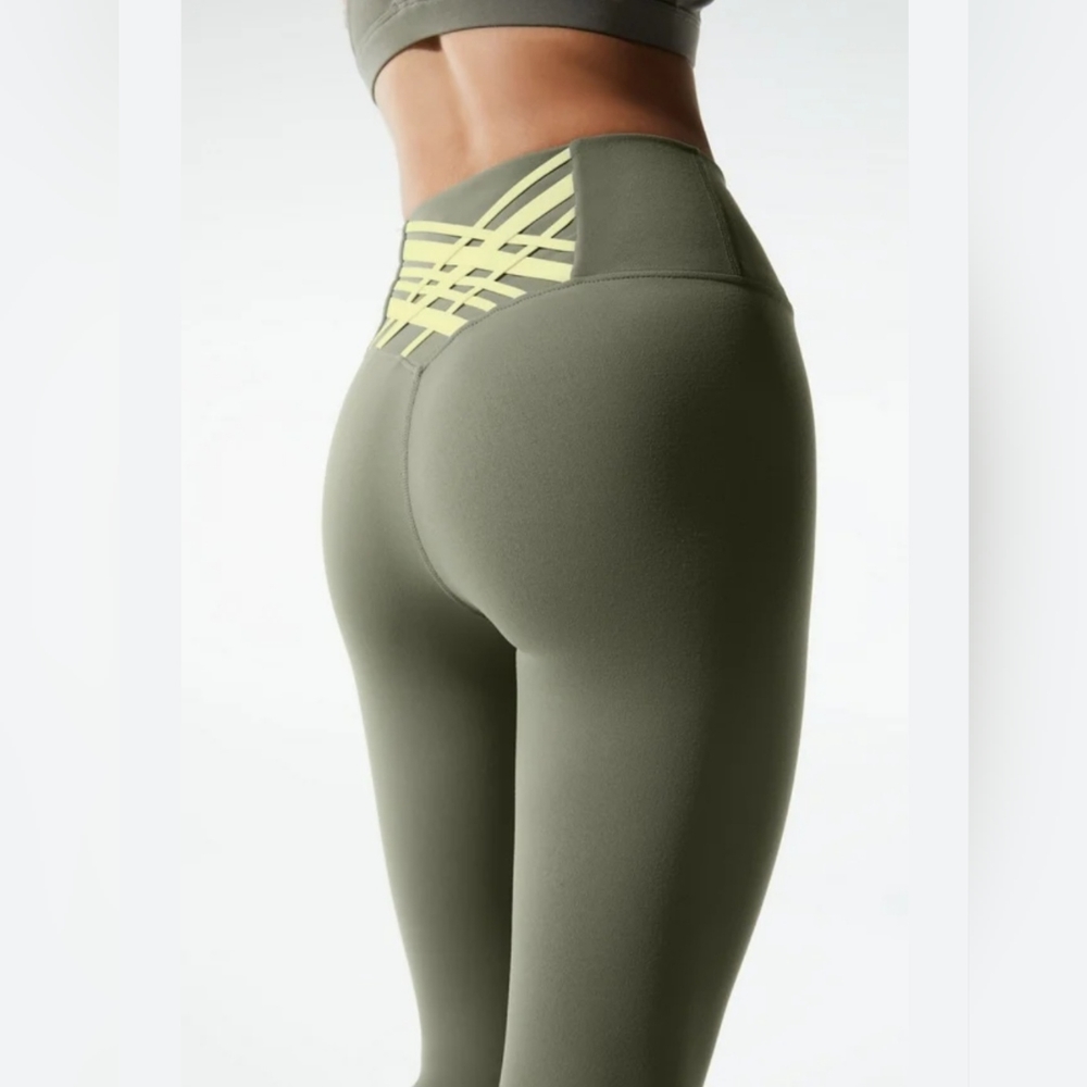 Fabletics power hold green leggings
